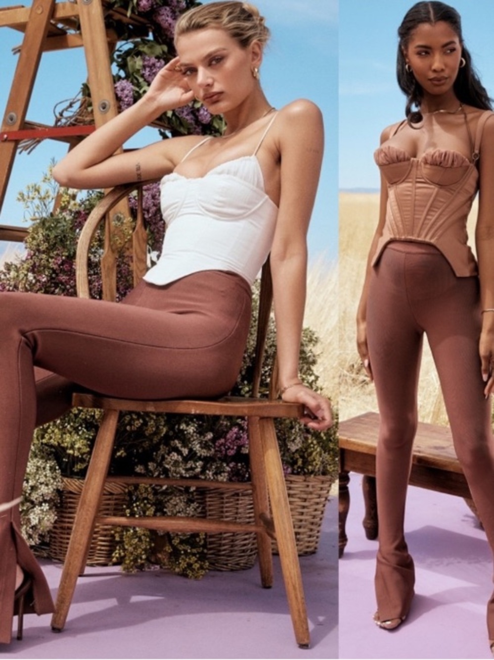 House of CB "Gloriette" High-Rise Stretchy Structured Bandage Leggings Pants M